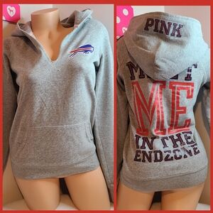 Y2K VS PINK Buffalo Bills Campus Fleece Pullover Sweatshirt Size XS